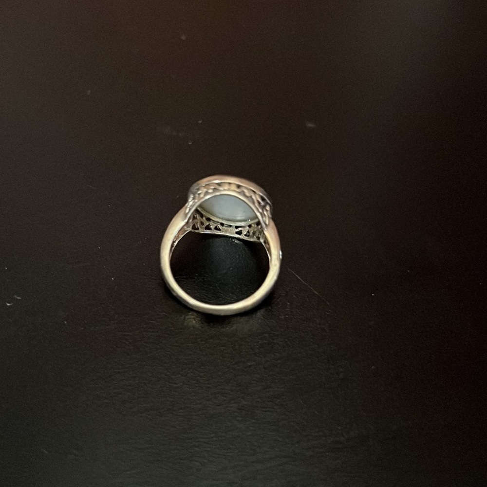 Silver Moonstone Statement Ring - image 6